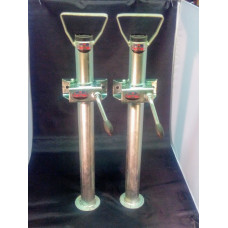 Trailer Prop Stands 34mm x 560mm (22") Pair With Clamp, Handle & Mounting Bolts